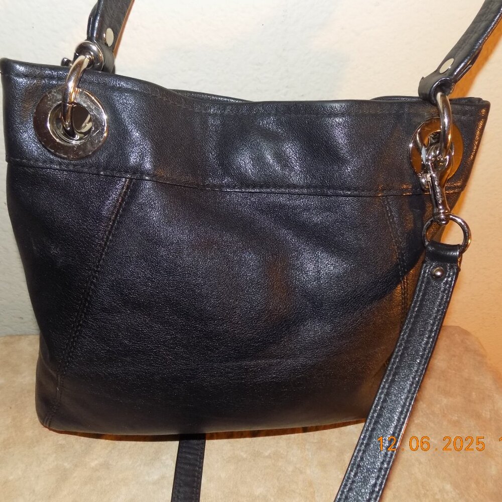 Coach Black Soft Leather Ashley Hippie Bag. - Picture 3 of 5